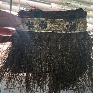 pink lily peacock clutch